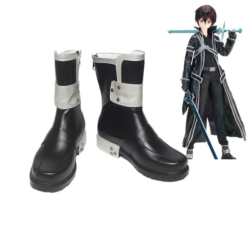 Anime Sword Art Online Kirigaya Kazuto Cosplay Boots SAO Kirito Cosplay Boots
