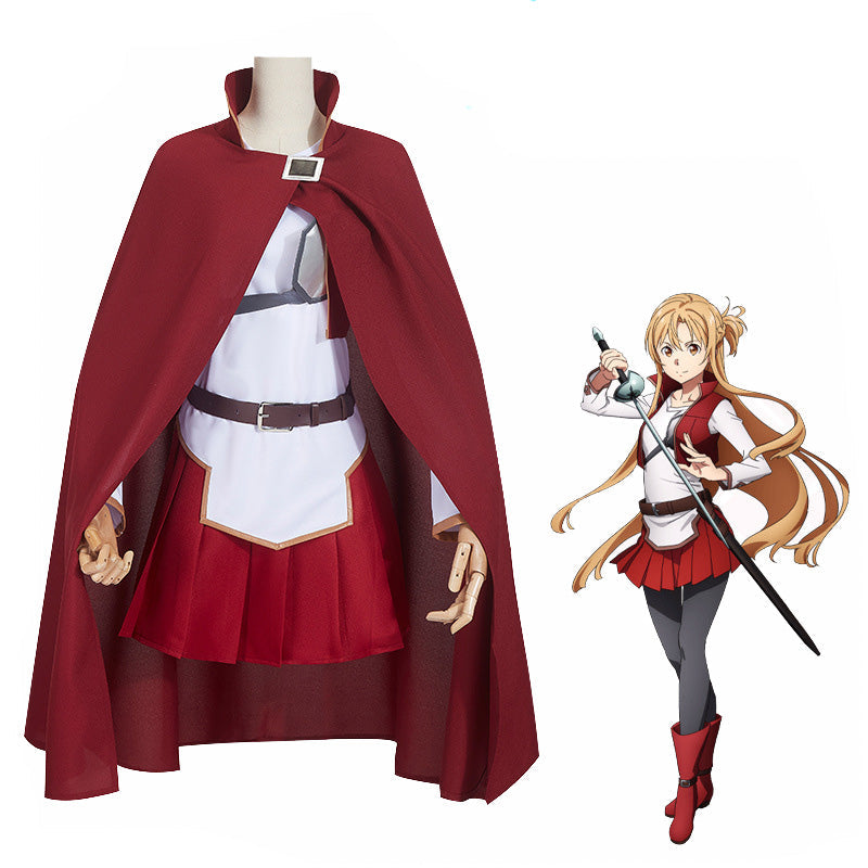 Anime Sword Art Online Progressive: Aria of a Starless Night SAO Yuuki Asuna Cosplay Costume