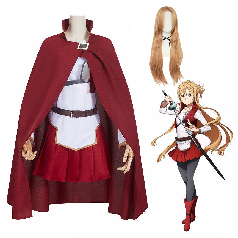 Anime Sword Art Online Progressive: Aria of a Starless Night SAO Yuuki Asuna Cosplay Costume
