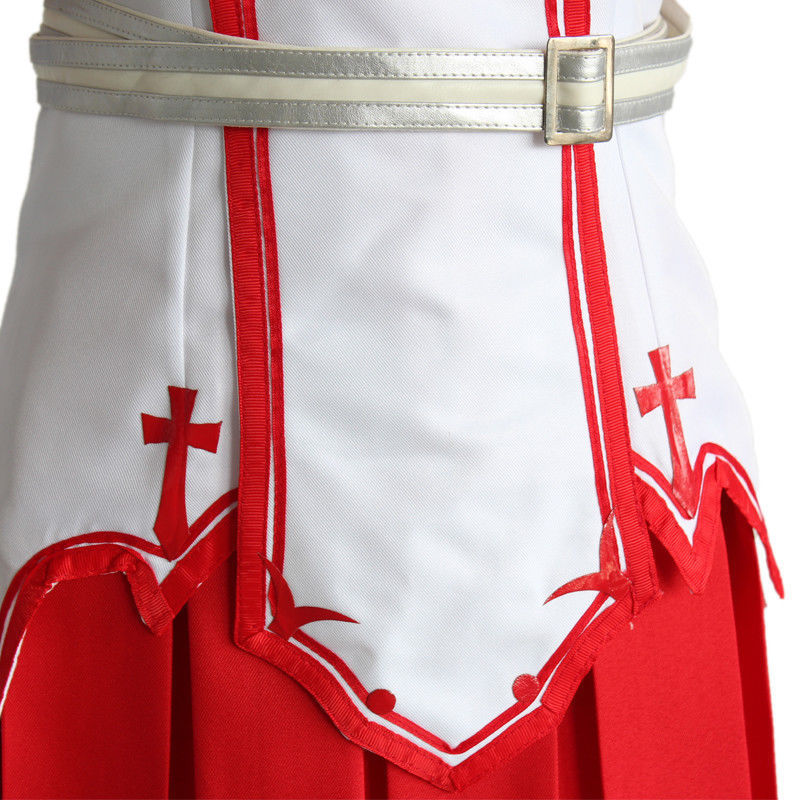 Anime Sword Art Online Yuuki Asuna Cosplay Costume Halloween Full Set Cosplay Dress