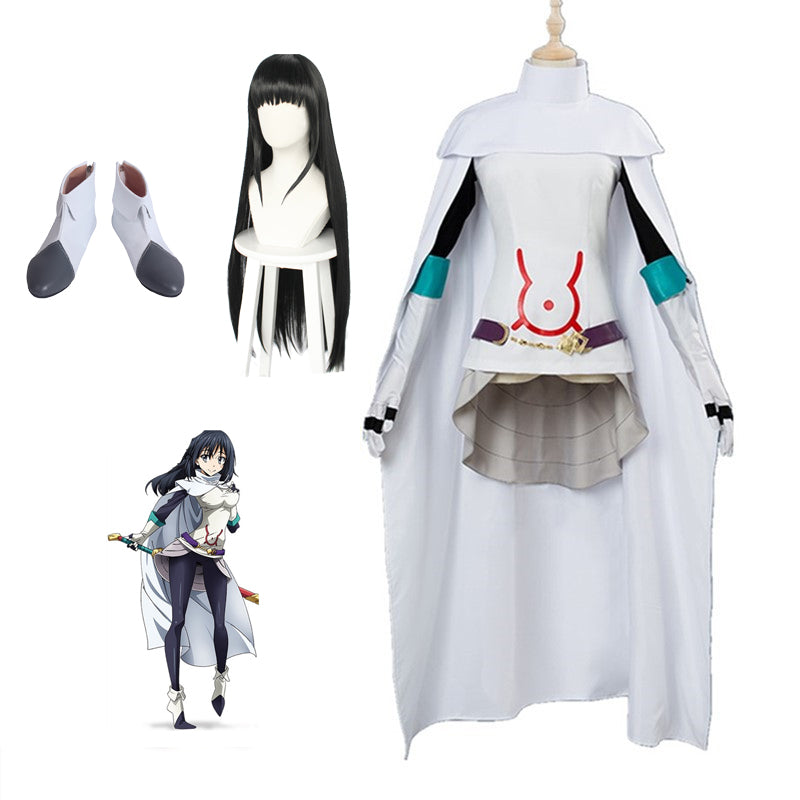 Anime That Time I Got Reincarnated As A Slime Shizu Full Set Cosplay Costume With Wigs and Shoes Set