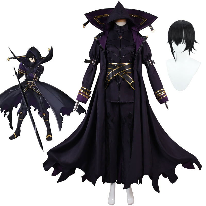 Anime The Eminence in Shadow Cid Kagenou Shadow Outfit Costume With Cloak Deluxe Version Halloween Cosplay Suit