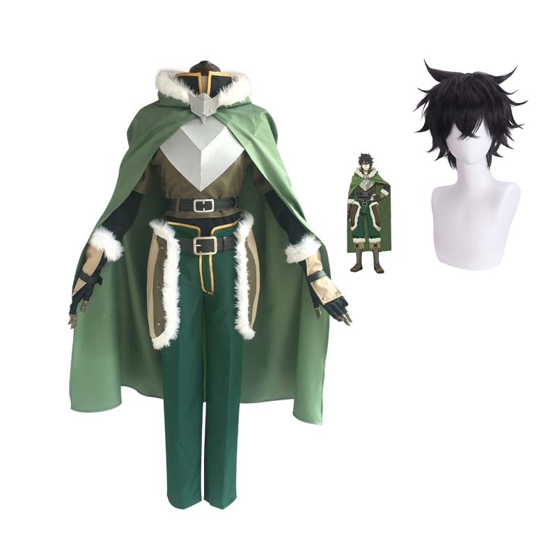 Naofumi Iwatani Cosplay Costume Full Set With Cloak+Wigs Halloween Cosplay Outfit