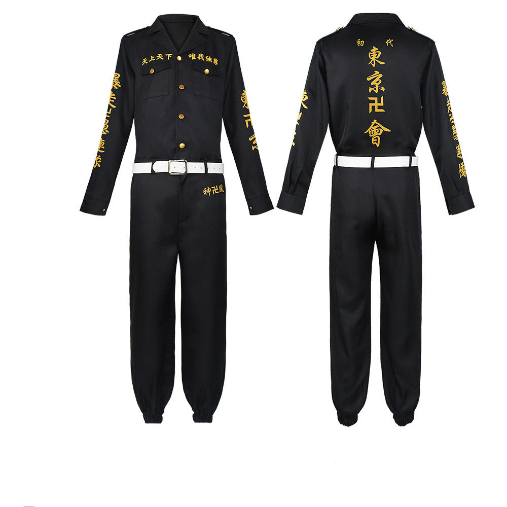 Tokyo Manji Gang Toman Uniform Costume Black Tokko-Fuku Halloween Cosplay Suit