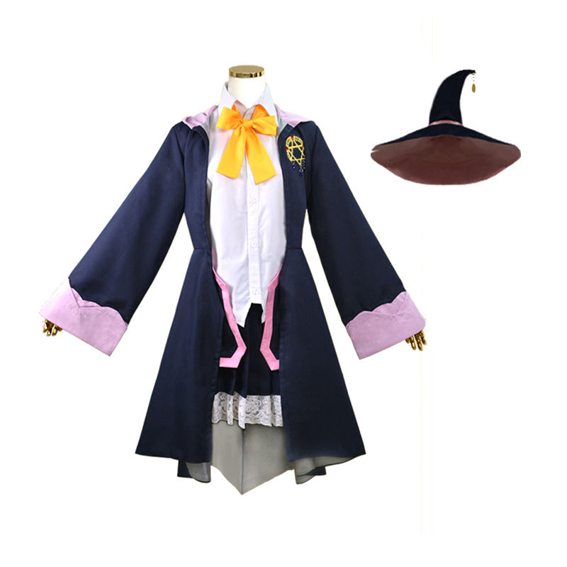 Anime Wandering Witch: The Journey of Elaina  The Ashen Witch Full Set Costume+Hat+Wigs+Shoes Halloween Carnival Cosplay Outfit