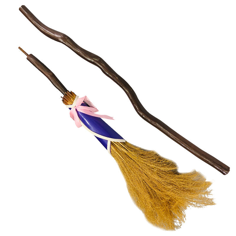 Anime Wandering Witch: The Journey of Elaina The Ashen Witch Elaina Broom Hoki Cosplay Props