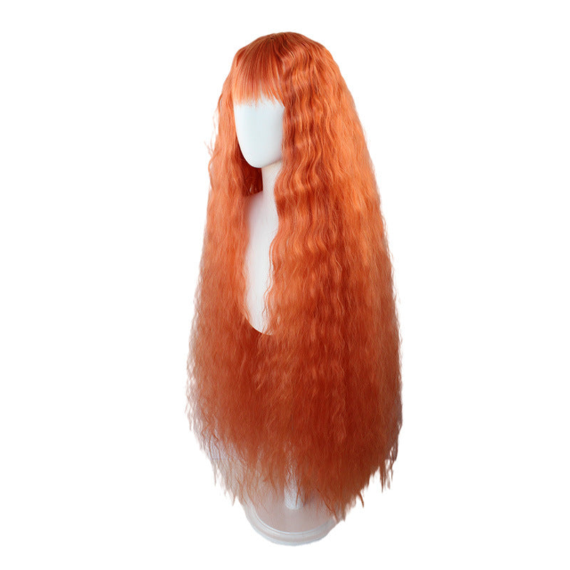 Anime Wonder Egg Priority Frill Cosplay Wigs Long Orange Wigs