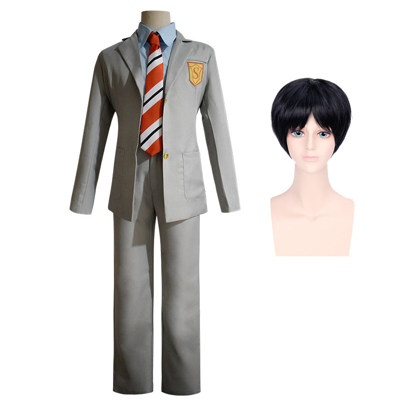 Anime Your Lie in April Cosplay Kousei Arima Cosplay Costume Kaori Miyazono Uniform Full Set With Wigs