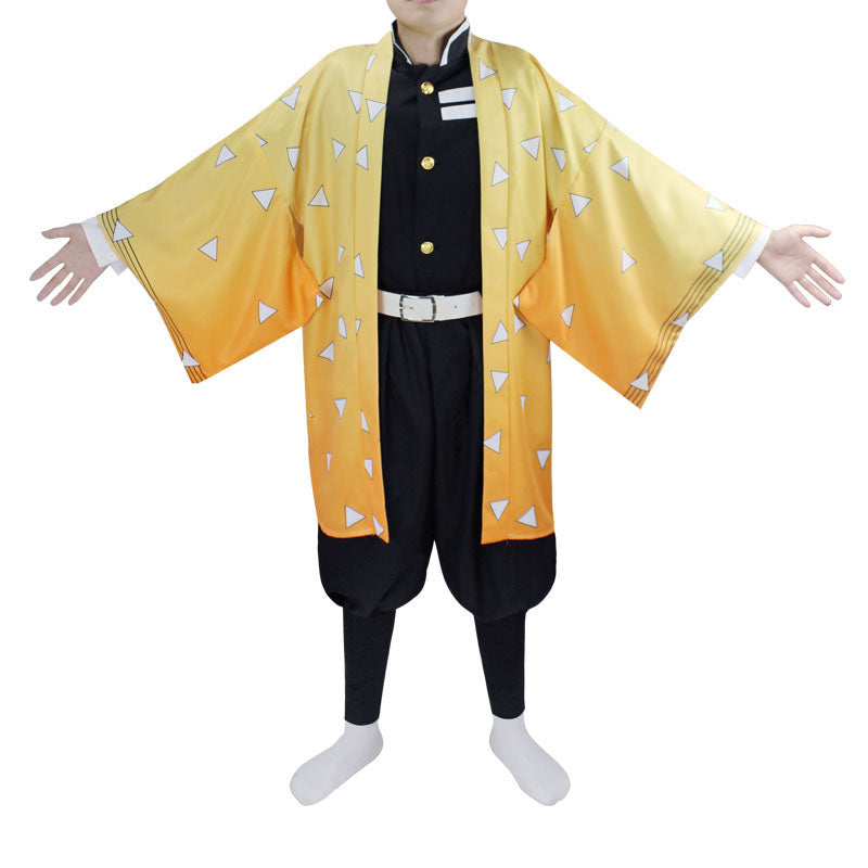 Anime Zenitsu Costume Zenko Cosplay Costume Halloween Carnival Cosplay Kimono Outfit