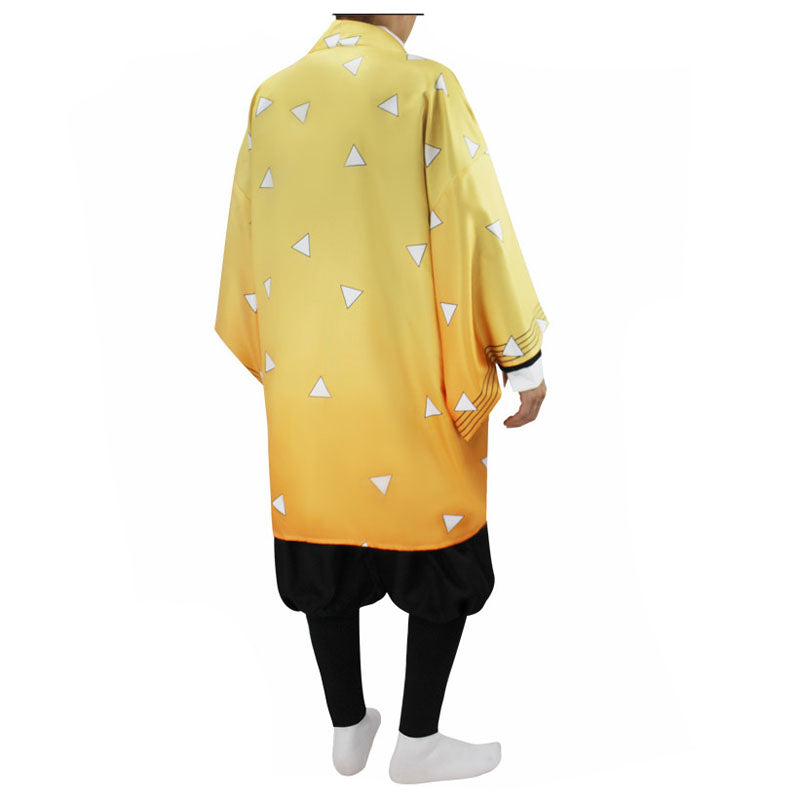 Anime Zenitsu Costume Zenko Cosplay Costume Halloween Carnival Cosplay Kimono Outfit