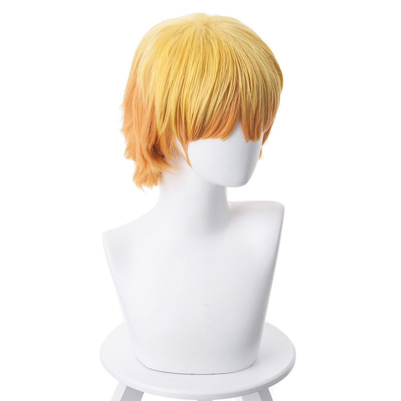 Anime Zenitsu Agatsuma Cosplay Wigs Yellow Short Wigs