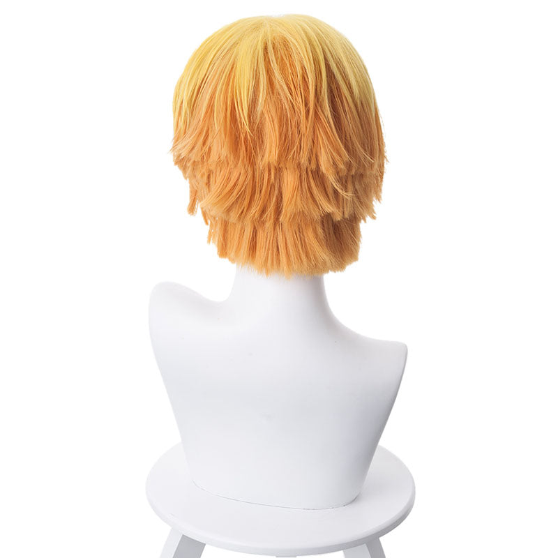 Anime Zenitsu Agatsuma Cosplay Wigs Yellow Short Wigs