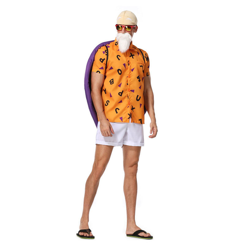 Anime Dragon Ball Master Roshi Cosplay Costume Suit Full Set