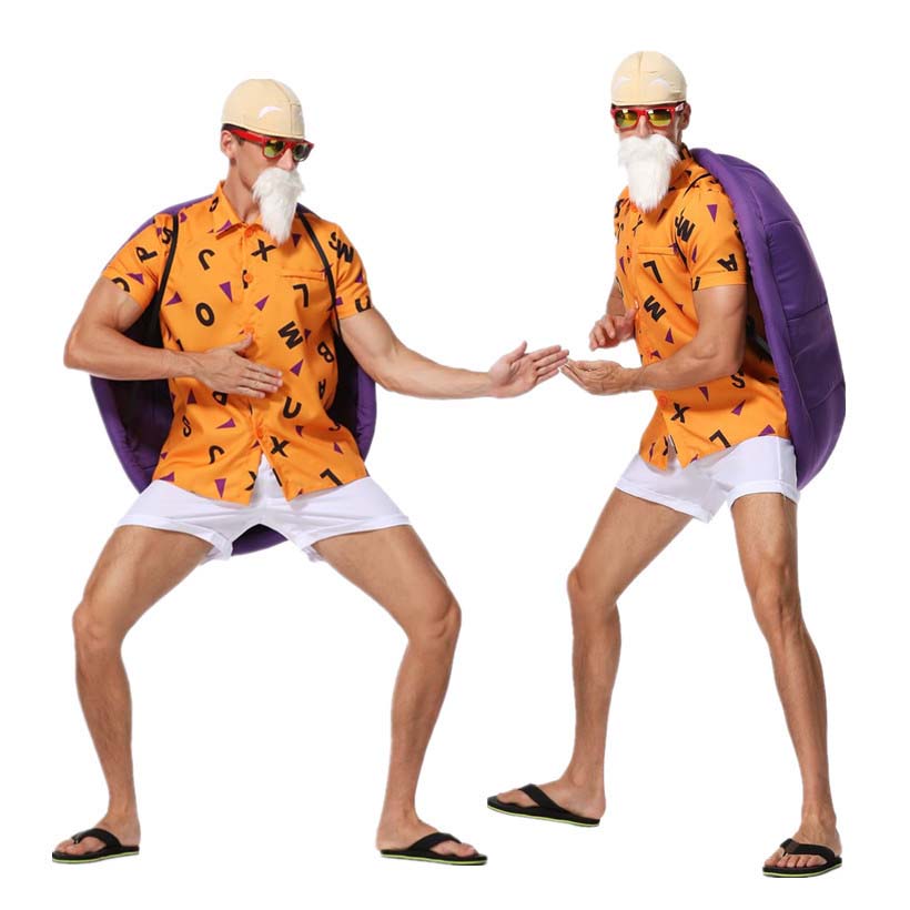 Anime Dragon Ball Master Roshi Cosplay Costume Suit Full Set