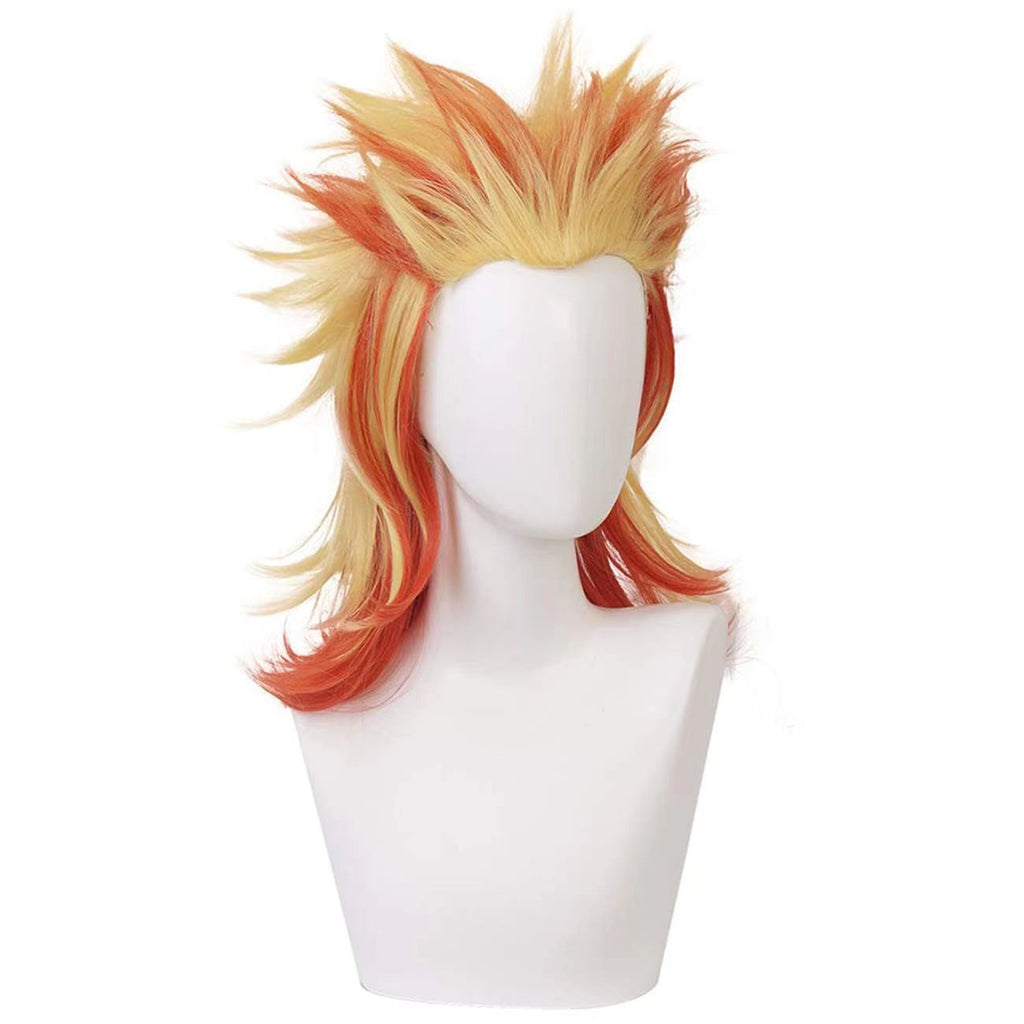 Anime Kyojuro Rengoku Costume With Wigs Full Set Halloween Costume Outfit Set