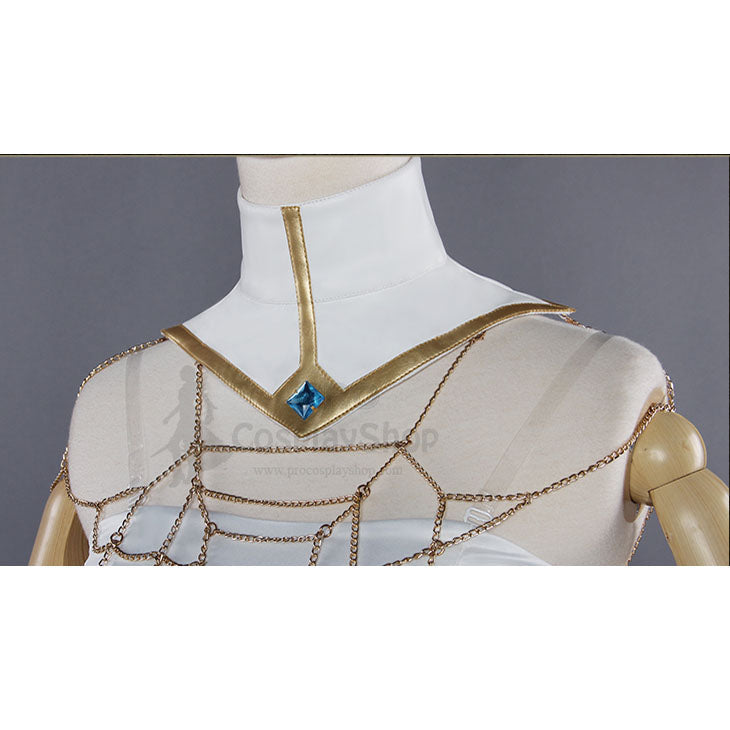 Anime Overlord Cosplay Albedo Cosplay Costume White Dress With Horns Props Halloween Cosplay Outfit