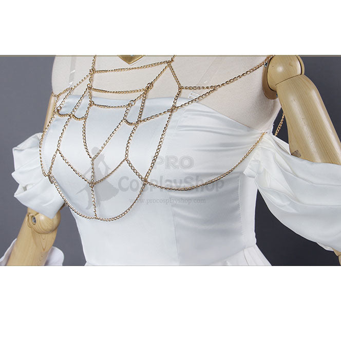 Anime Overlord Cosplay Albedo Cosplay Costume White Dress With Horns Props Halloween Cosplay Outfit