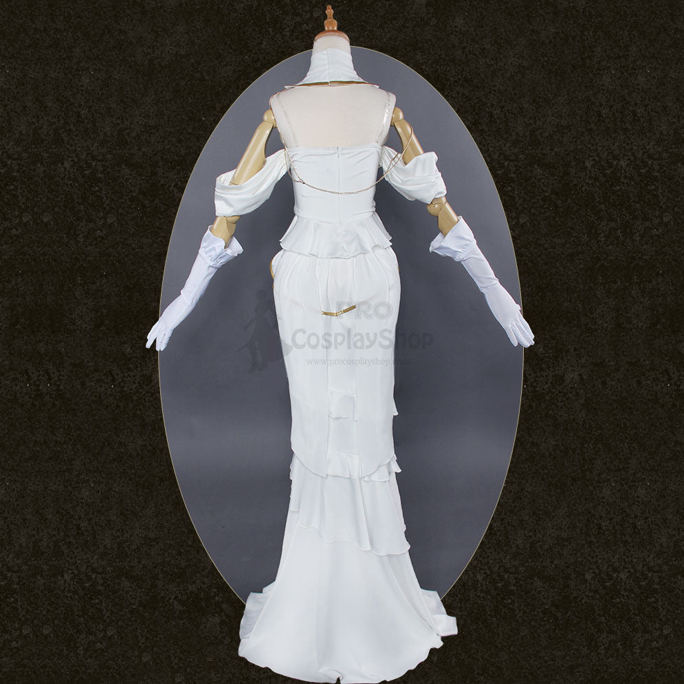 Anime Overlord Cosplay Albedo Cosplay Costume White Dress With Horns Props Halloween Cosplay Outfit