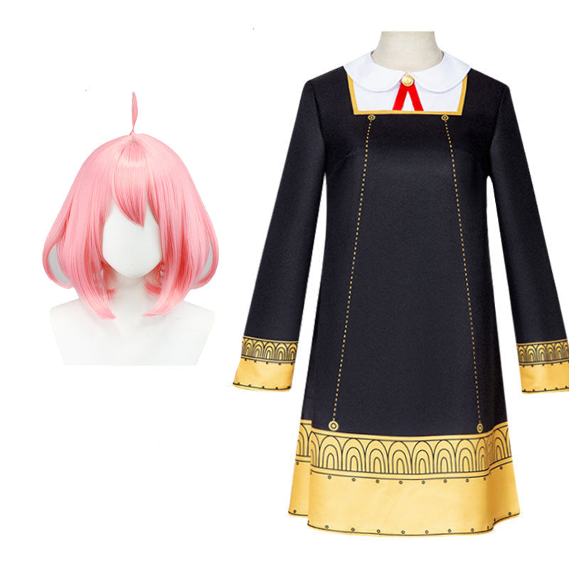Anya Forger Costume With Wigs For Kids and Adults SPY FAMILY Halloween Costume Outfit Set