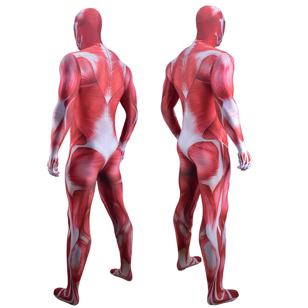 Attack On Titan Shingeki no Kyojin Colossal Titan Costume Zentai Muscle Jumpsuit Costume