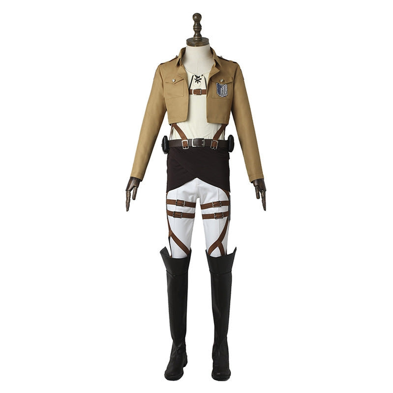 Attack On Titan Shingeki no Kyojin Eren Jaeger Costume Set Halloween Carnival Costume With Cloak