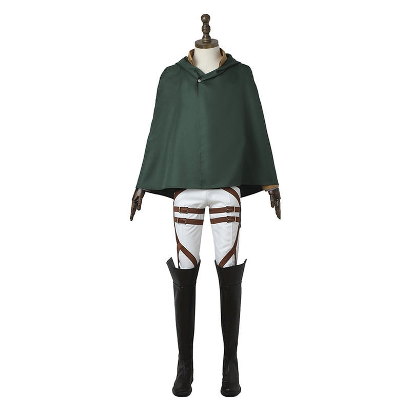 Attack On Titan Shingeki no Kyojin Eren Jaeger Costume Set Halloween Carnival Costume With Cloak