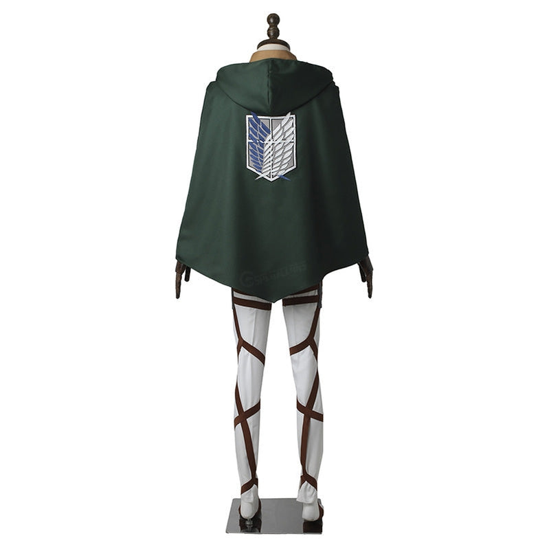 Shingeki no Kyojin Levi Ackerman Costume Full Set With Cloak AOT Halloween Costume Set