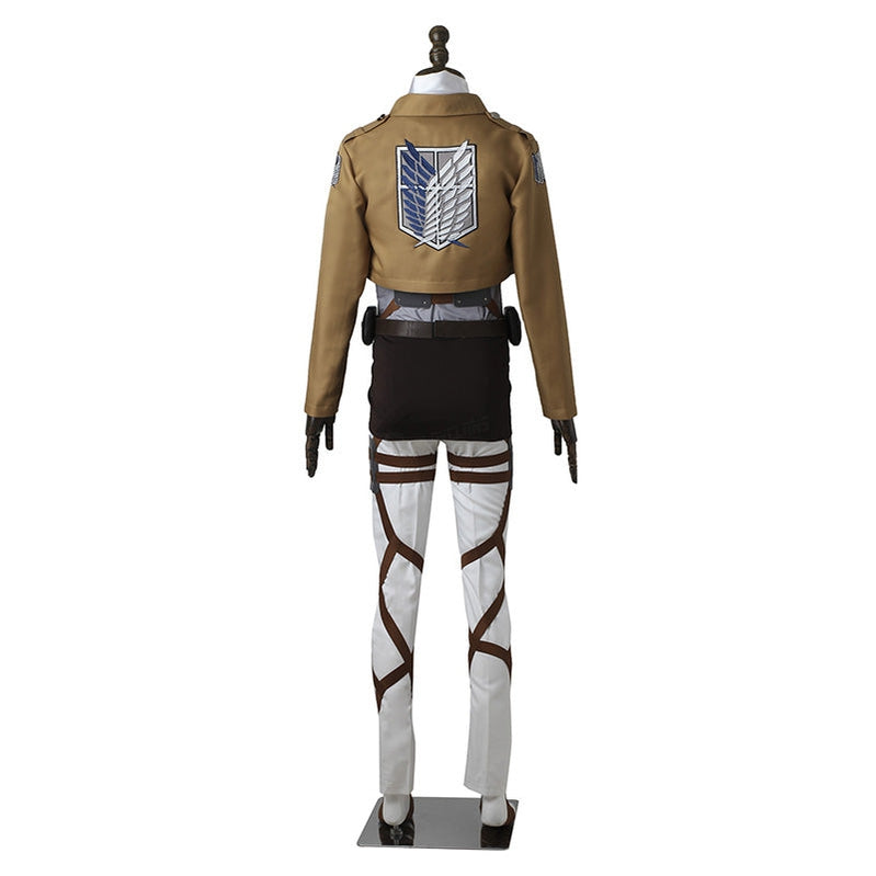 Shingeki no Kyojin Levi Ackerman Costume Full Set With Cloak AOT Halloween Costume Set