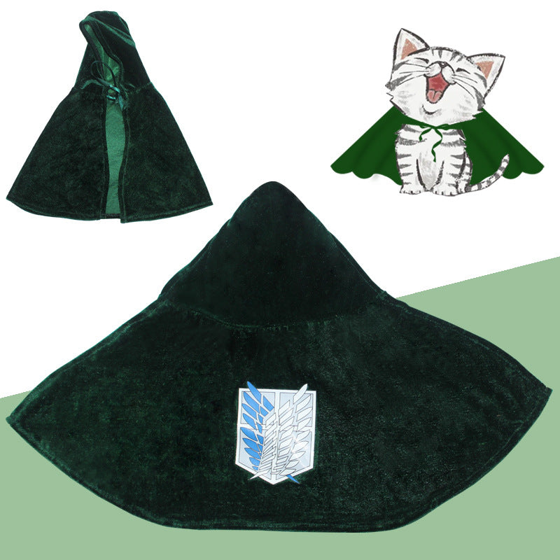 Attack On Titan Shingeki no Kyojin Pet Costume Wings of Freedom Cat Dog Cloak
