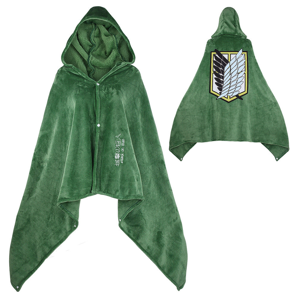 Attack on Titan Shingeki no Kyojin AOT Flannel Cloak Wings of Freedom Bath Robe