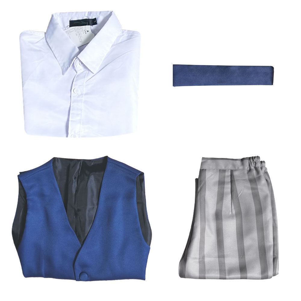 Beastars Legoshi Costume and Wigs Set  Mr. Wolf Boy Halloween Cosplay Suit For Men Women