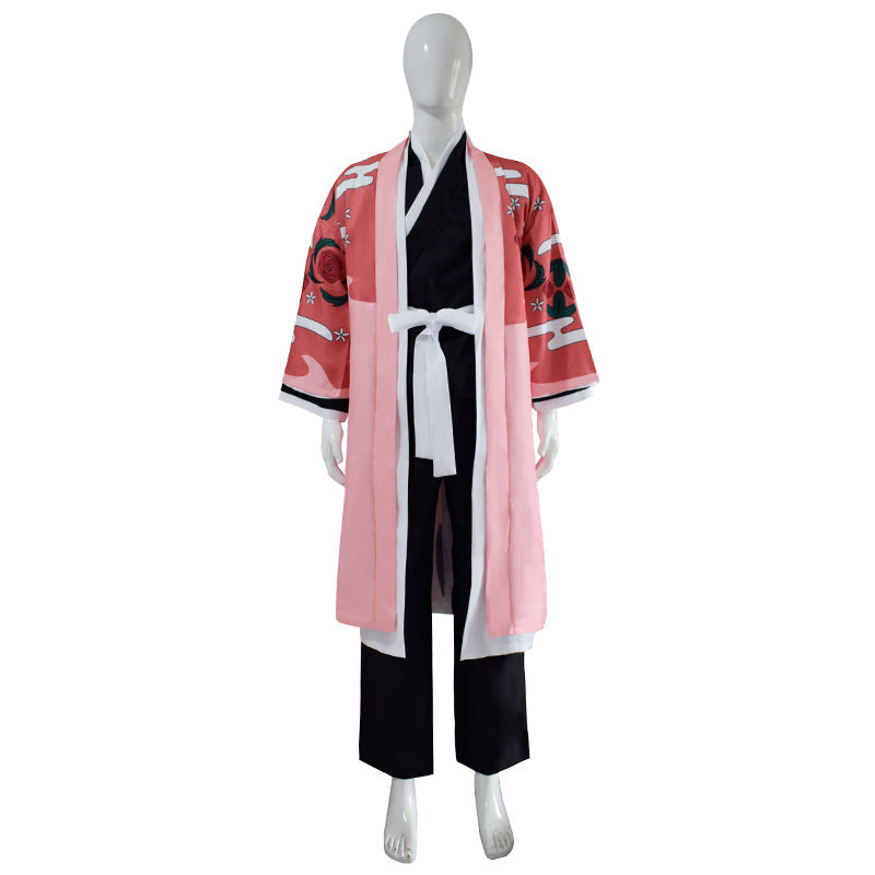 Gotei 13 8th Division Captain Sakuranosuke Jiro Kyoraku Cosplay Costume Full Set
