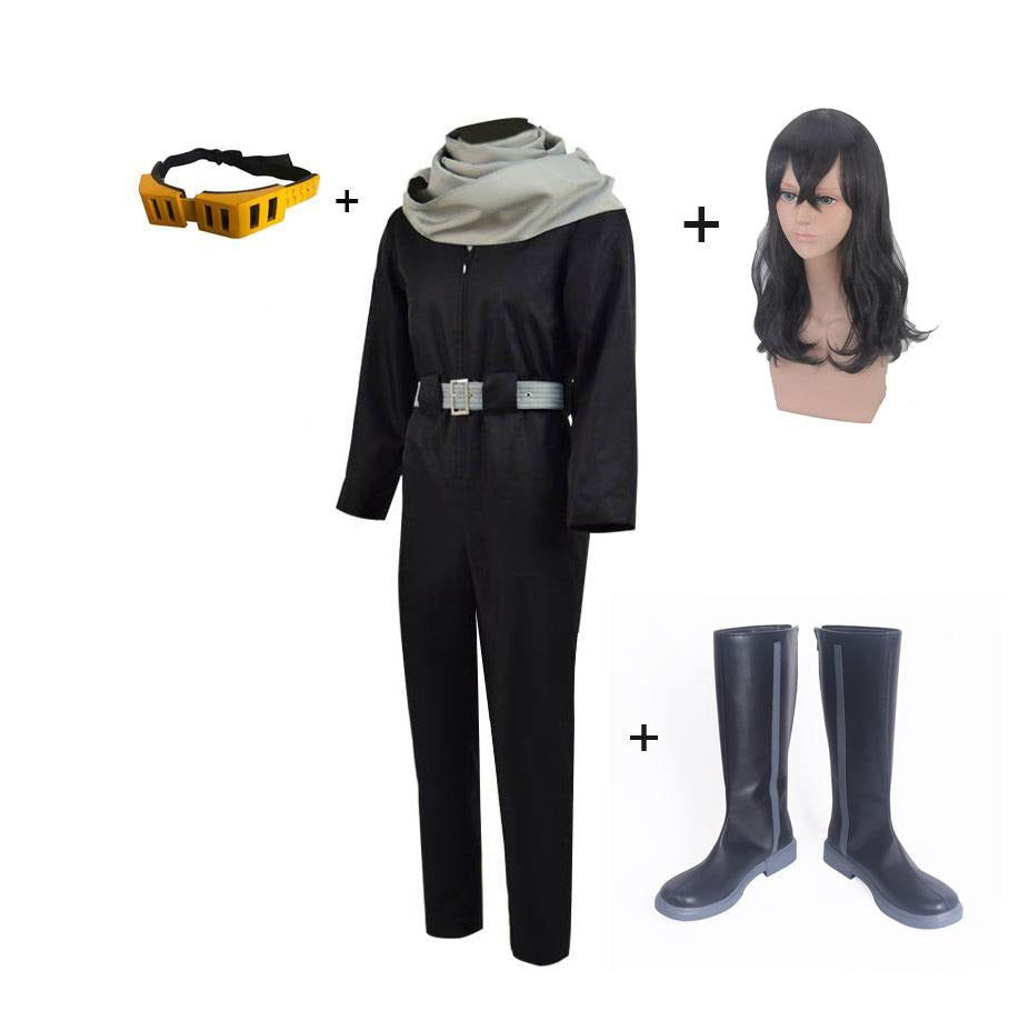 Eraserhead Shota Aizawa Cosplay Costume+Wigs+Boots+Glasses Full Set Halloween Cosplay Outfit