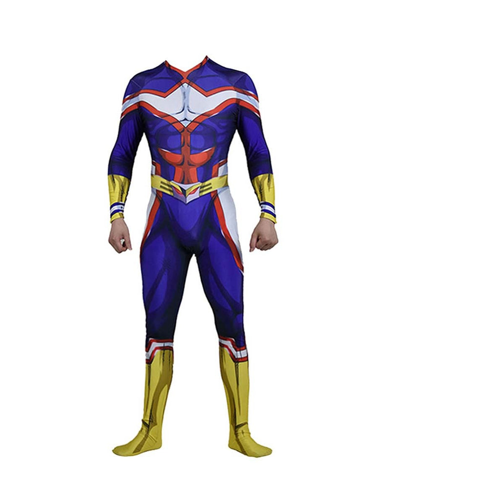 Toshinori Yagi Hero Costume All Might Zentai Costume With Wigs Set All Might Jumpsuit With Wigs