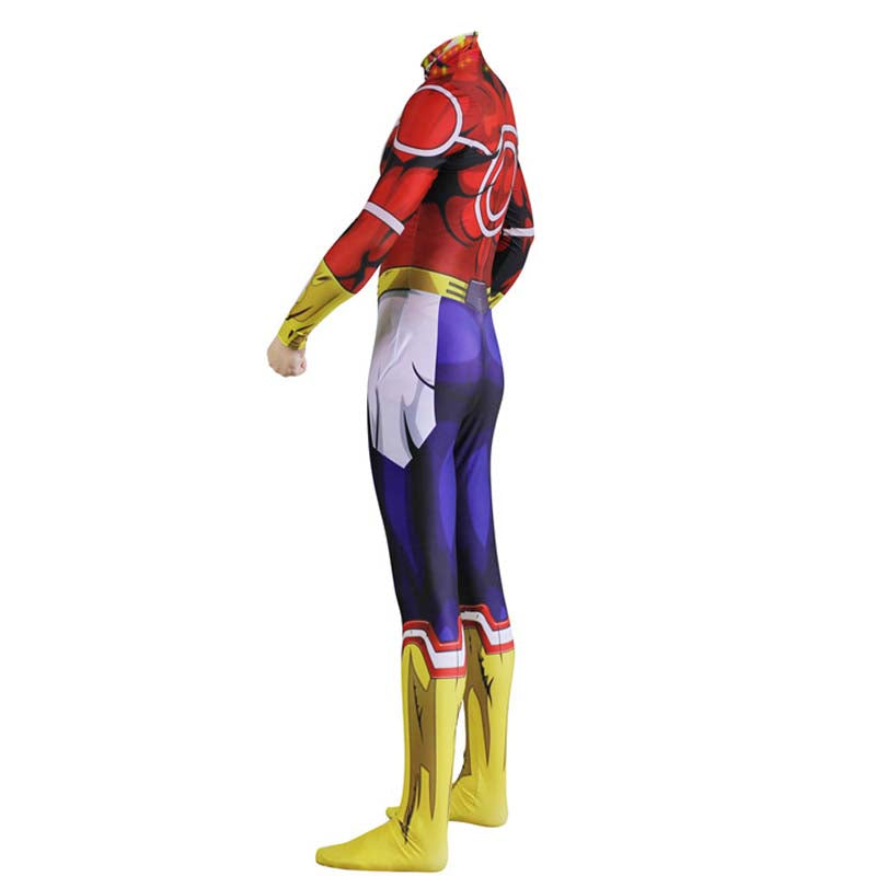 Toshinori Yagi Silver Age Costume All Might Red Version Costume Jumpsuit Halloween Zentai Costume