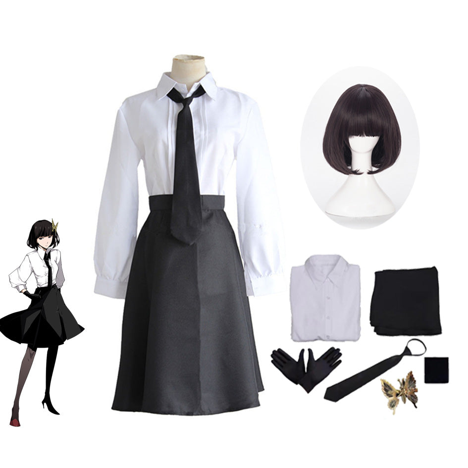 Anime Bungou Stray Dogs Akiko Yosano Cosplay Costume With Wigs All Set Halloween Costume