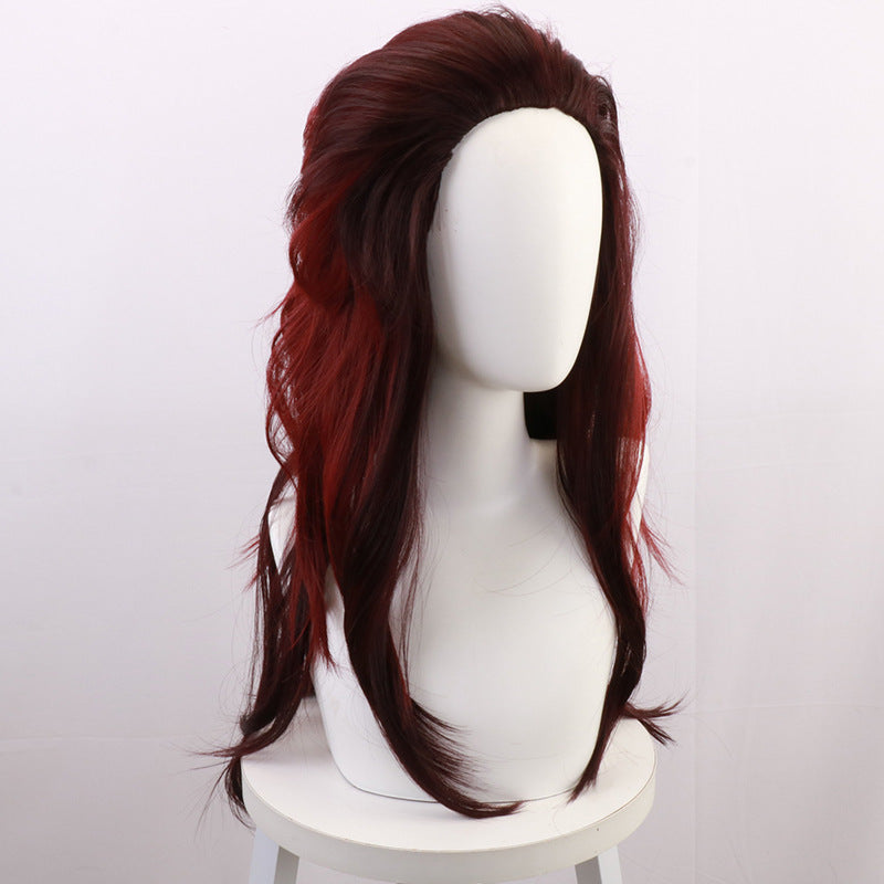 Anime Tanjiro Kamado Female Version Wigs Long Cosplay Wigs For Women Girls