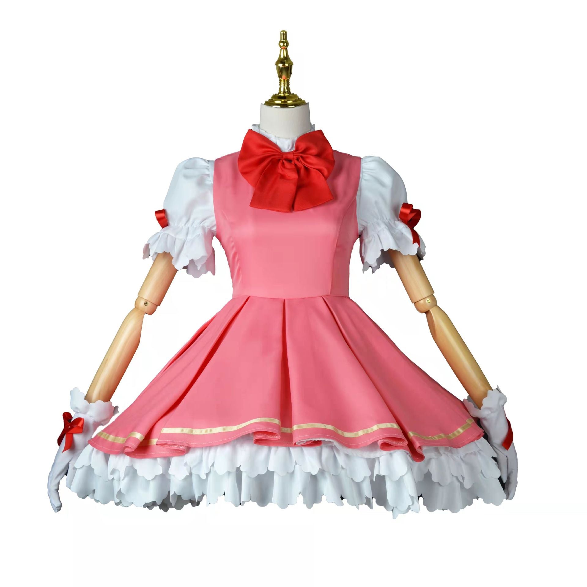 Cardcaptor Sakura Sakura Kinomoto Cosplay Costume Battle Outfit Pink Dress Cosplay