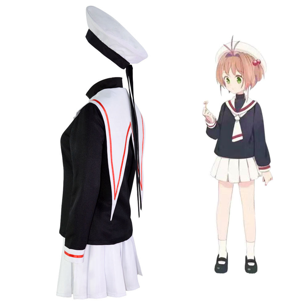Cardcaptor Sakura Clear Card Sakura Kinomoto School Uniform Costume With Wigs Full Set Halloween Costume