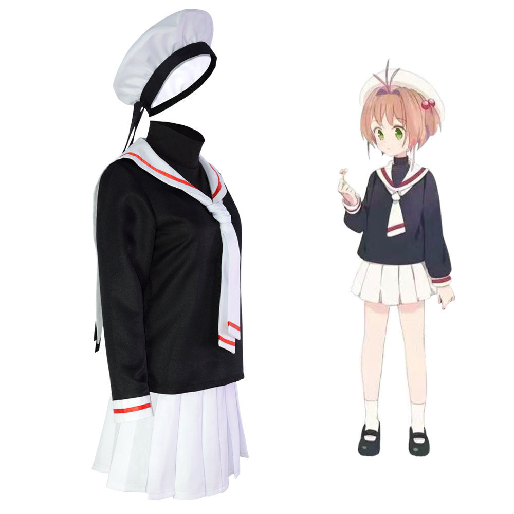 Cardcaptor Sakura Clear Card Sakura Kinomoto School Uniform Costume With Wigs Full Set Halloween Costume