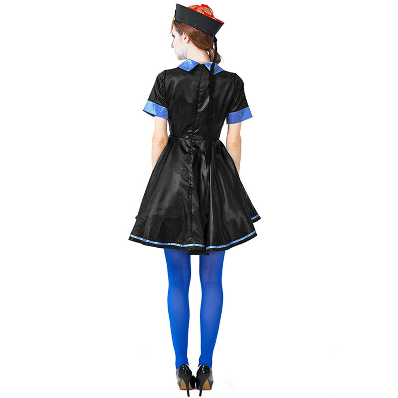 Chinese Women Vampire Zombie Cosplay Costume Dress For Halloween Party Performance