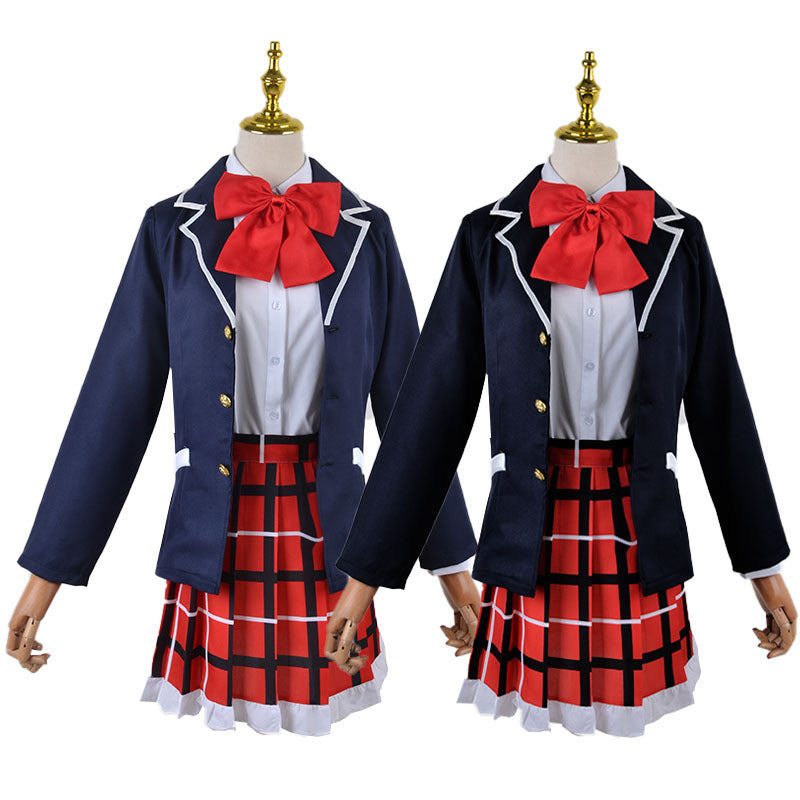 Love, Chunibyo & Other Delusions Rikka Takanashi Uniform Cosplay Costume Dress With Eye Mask