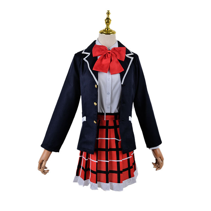 Love, Chunibyo & Other Delusions Rikka Takanashi Uniform Cosplay Costume Dress With Eye Mask