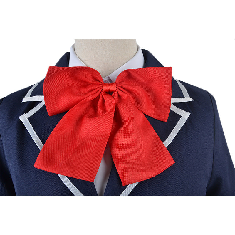 Love, Chunibyo & Other Delusions Rikka Takanashi Uniform Cosplay Costume Dress With Eye Mask