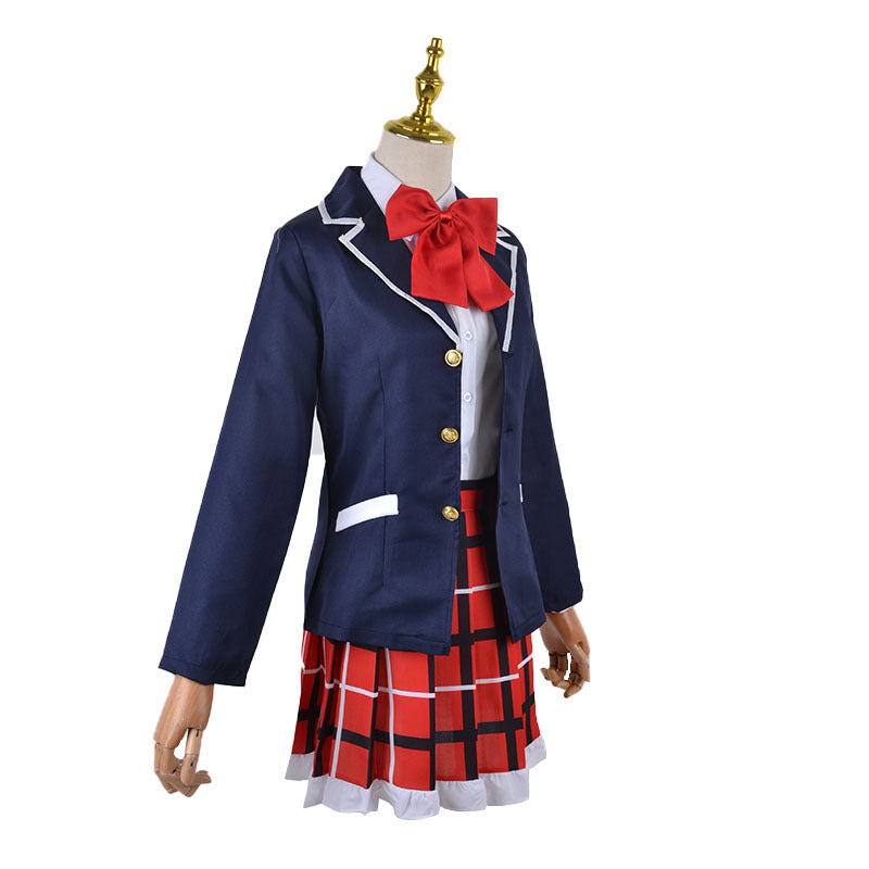 Love, Chunibyo & Other Delusions Rikka Takanashi Uniform Cosplay Costume Dress With Eye Mask