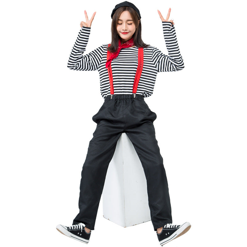 Clown Couple Cosplay Costume For Halloween Party Performance