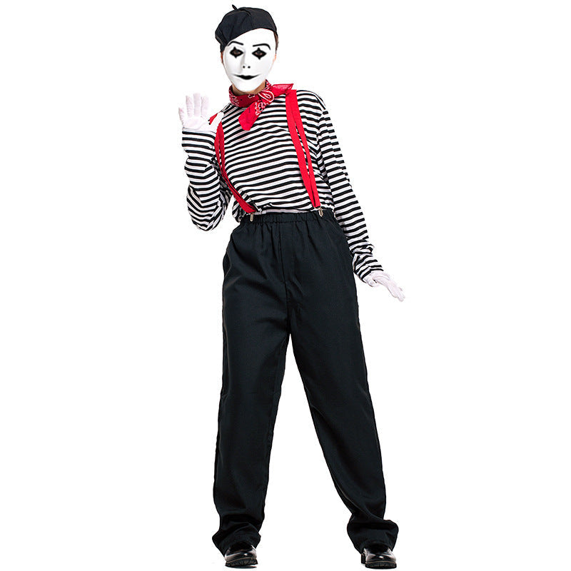 Clown Couple Cosplay Costume For Halloween Party Performance