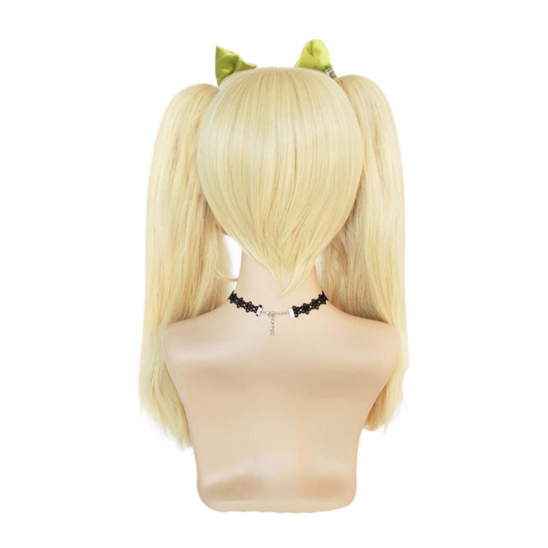 Danganronpa 2: Goodbye Despair Hiyoko Saionji Costume Wigs With Bows Costume Accessories