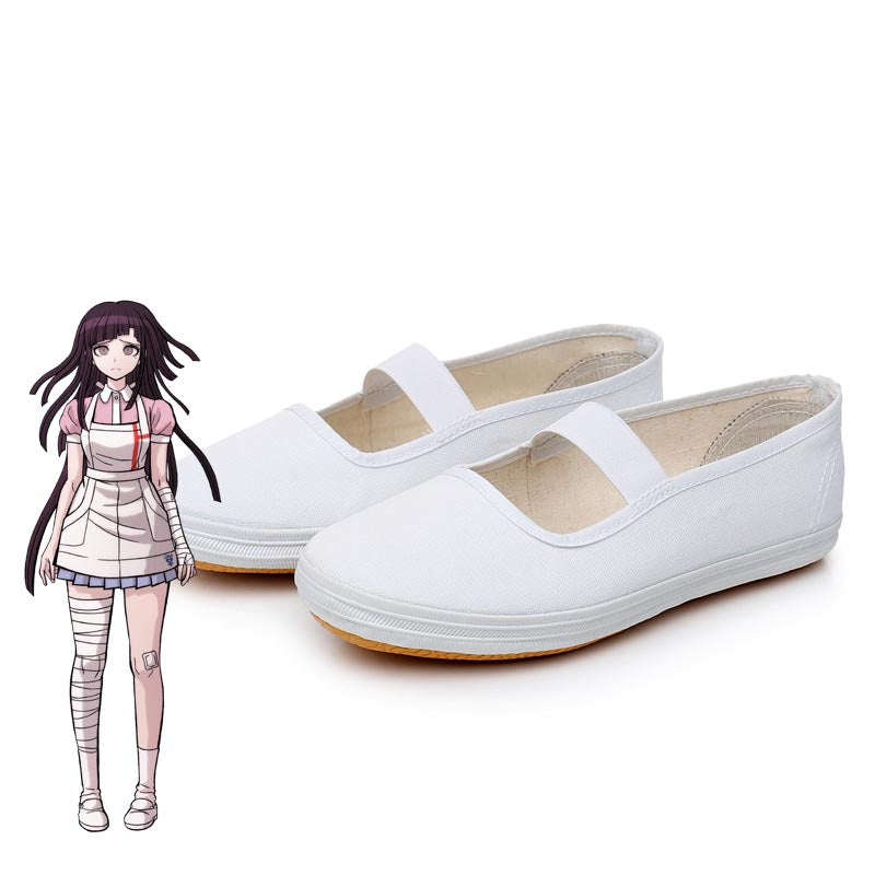 Danganronpa 2: Goodbye Despair Mikan Tsumiki Whole Set Costume Dress With Wigs and Cosplay Shoes Set
