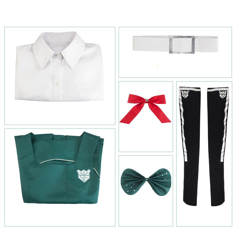 Danganronpa 2: Goodbye Despair Sonia Nevermind Costume and Wigs Halloween Costume Set